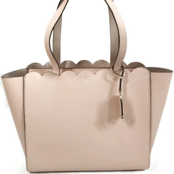 Kat Spade Magnolia Street Pink Leather Tote Bag Shopper Handbag Purse Large - Picture 1 of 14